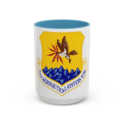 77th Aeronautical Systems Wing (U.S. Air Force) Accent Coffee Mug 15oz Light Blue - Go Mug Yourself