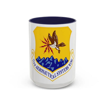 77th Aeronautical Systems Wing (U.S. Air Force) Accent Coffee Mug 15oz Navy - Go Mug Yourself