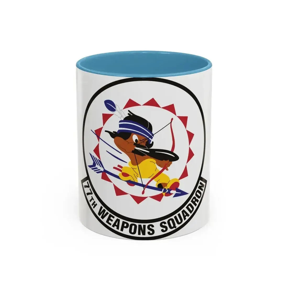 77th Weapons Squadron (U.S. Air Force) Accent Coffee Mug 11oz Light Blue - Go Mug Yourself