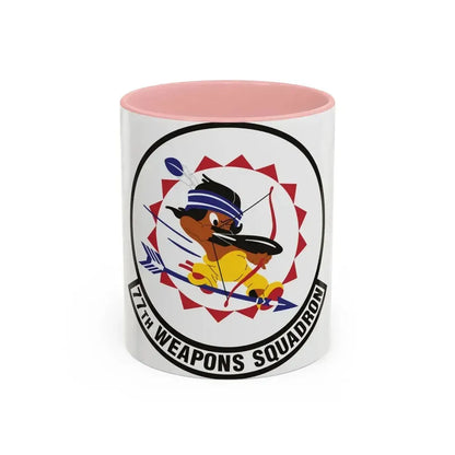 77th Weapons Squadron (U.S. Air Force) Accent Coffee Mug 11oz Pink - Go Mug Yourself