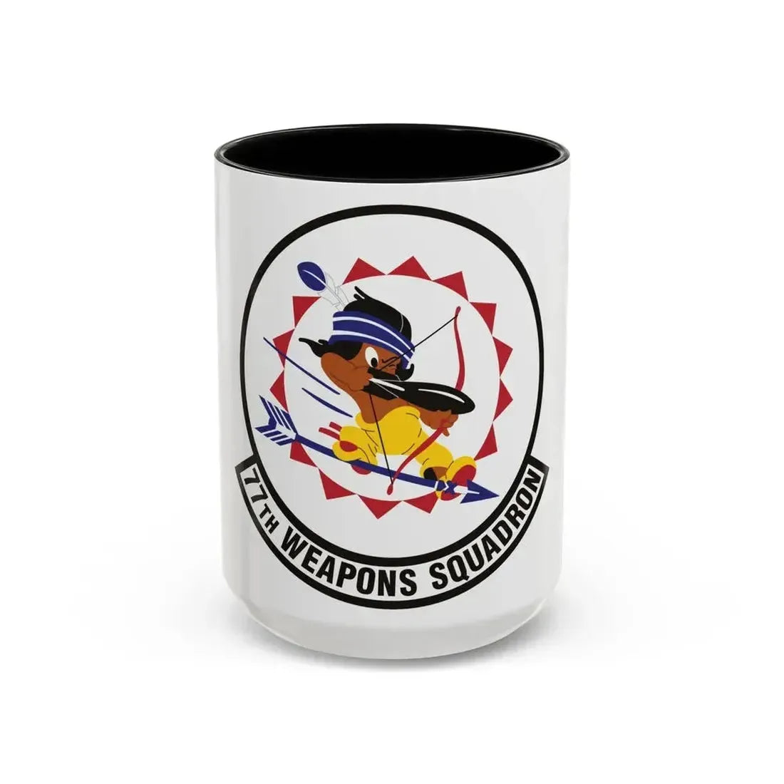 77th Weapons Squadron (U.S. Air Force) Accent Coffee Mug 15oz Black - Go Mug Yourself