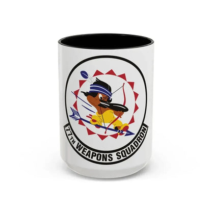 77th Weapons Squadron (U.S. Air Force) Accent Coffee Mug 15oz Black - Go Mug Yourself