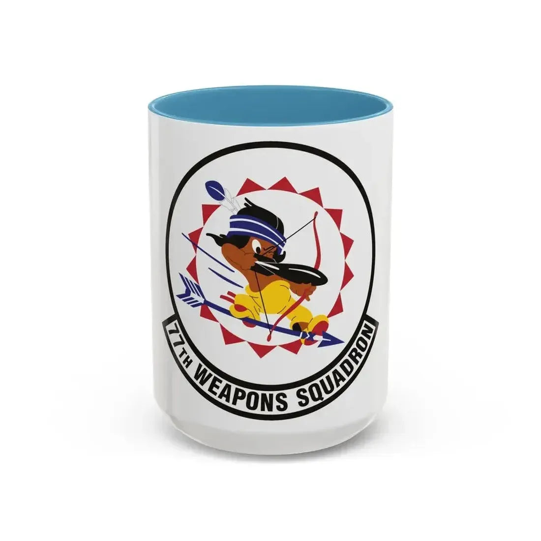 77th Weapons Squadron (U.S. Air Force) Accent Coffee Mug 15oz Light Blue - Go Mug Yourself