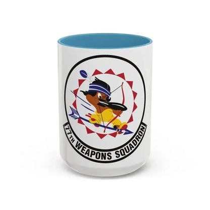 77th Weapons Squadron (U.S. Air Force) Accent Coffee Mug 15oz Light Blue - Go Mug Yourself