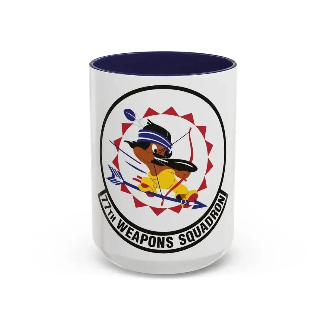 77th Weapons Squadron (U.S. Air Force) Accent Coffee Mug 15oz Navy - Go Mug Yourself