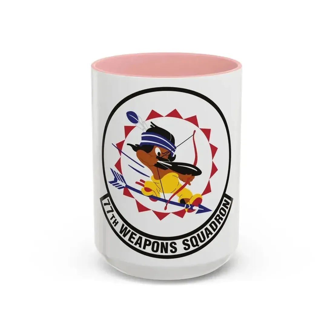 77th Weapons Squadron (U.S. Air Force) Accent Coffee Mug 15oz Pink - Go Mug Yourself