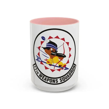 77th Weapons Squadron (U.S. Air Force) Accent Coffee Mug 15oz Pink - Go Mug Yourself