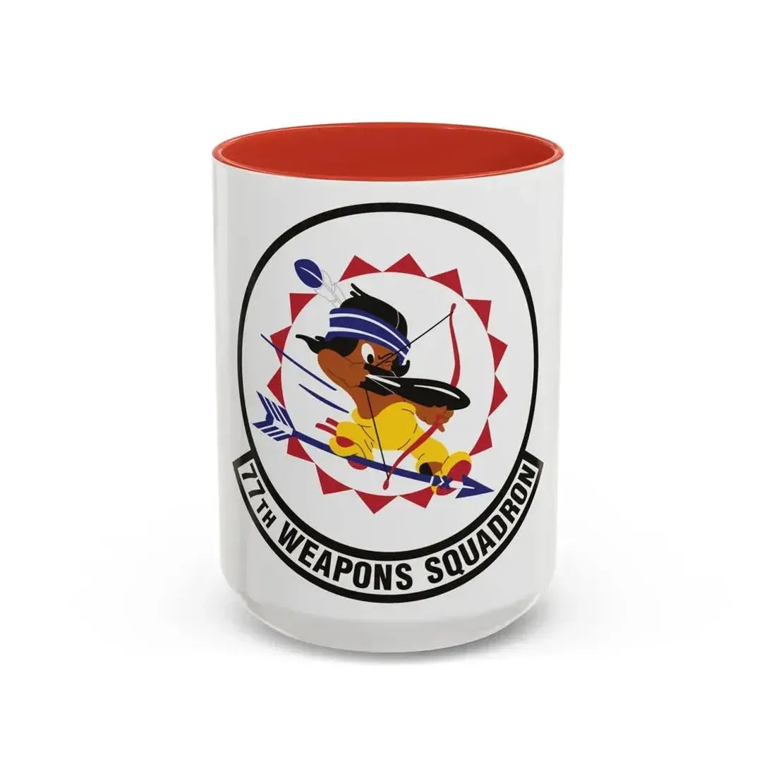 77th Weapons Squadron (U.S. Air Force) Accent Coffee Mug 15oz Red - Go Mug Yourself