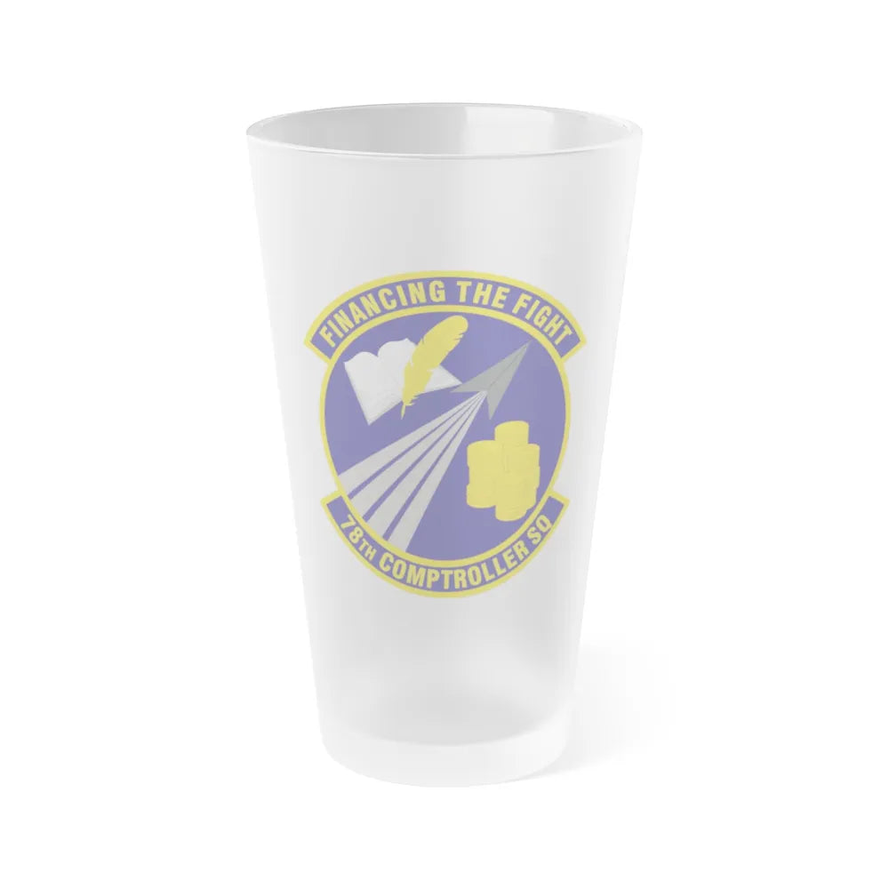 78 Comptroller Squadron AFMC (U.S. Air Force) Frosted Pint Glass 16oz-16oz-Frosted-Go Mug Yourself