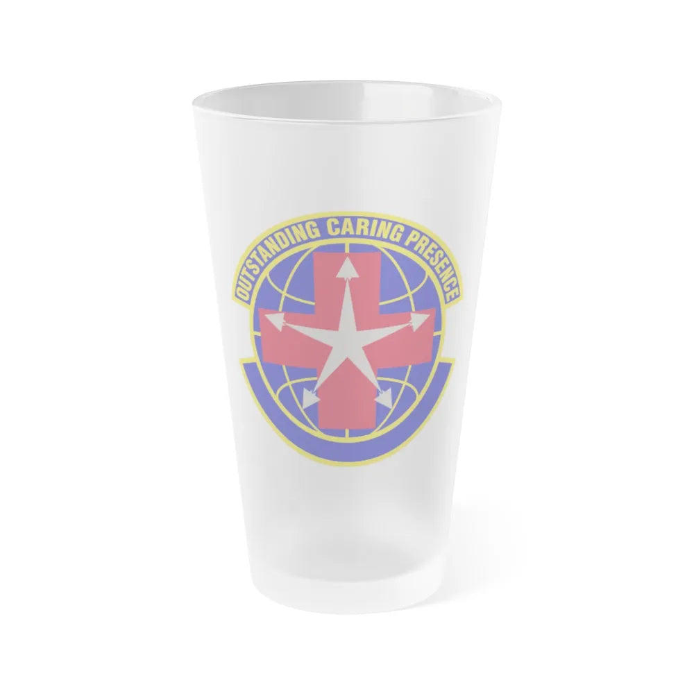 78 Healthcare Operations Squadron AFMC (U.S. Air Force) Frosted Pint Glass 16oz-16oz-Frosted-Go Mug Yourself