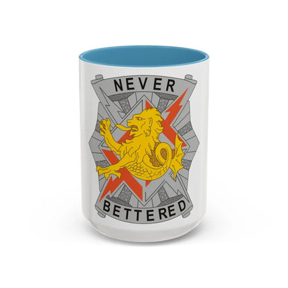 78 Signal Battalion (U.S. Army) Accent Coffee Mug-15oz-Light Blue-Go Mug Yourself