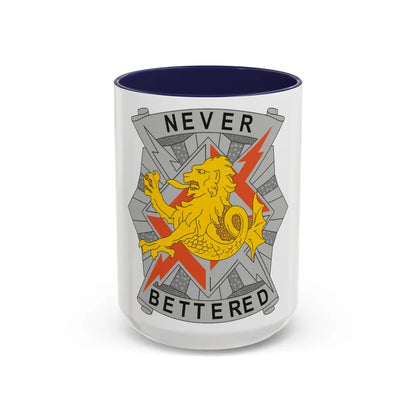 78 Signal Battalion (U.S. Army) Accent Coffee Mug-15oz-Navy-Go Mug Yourself