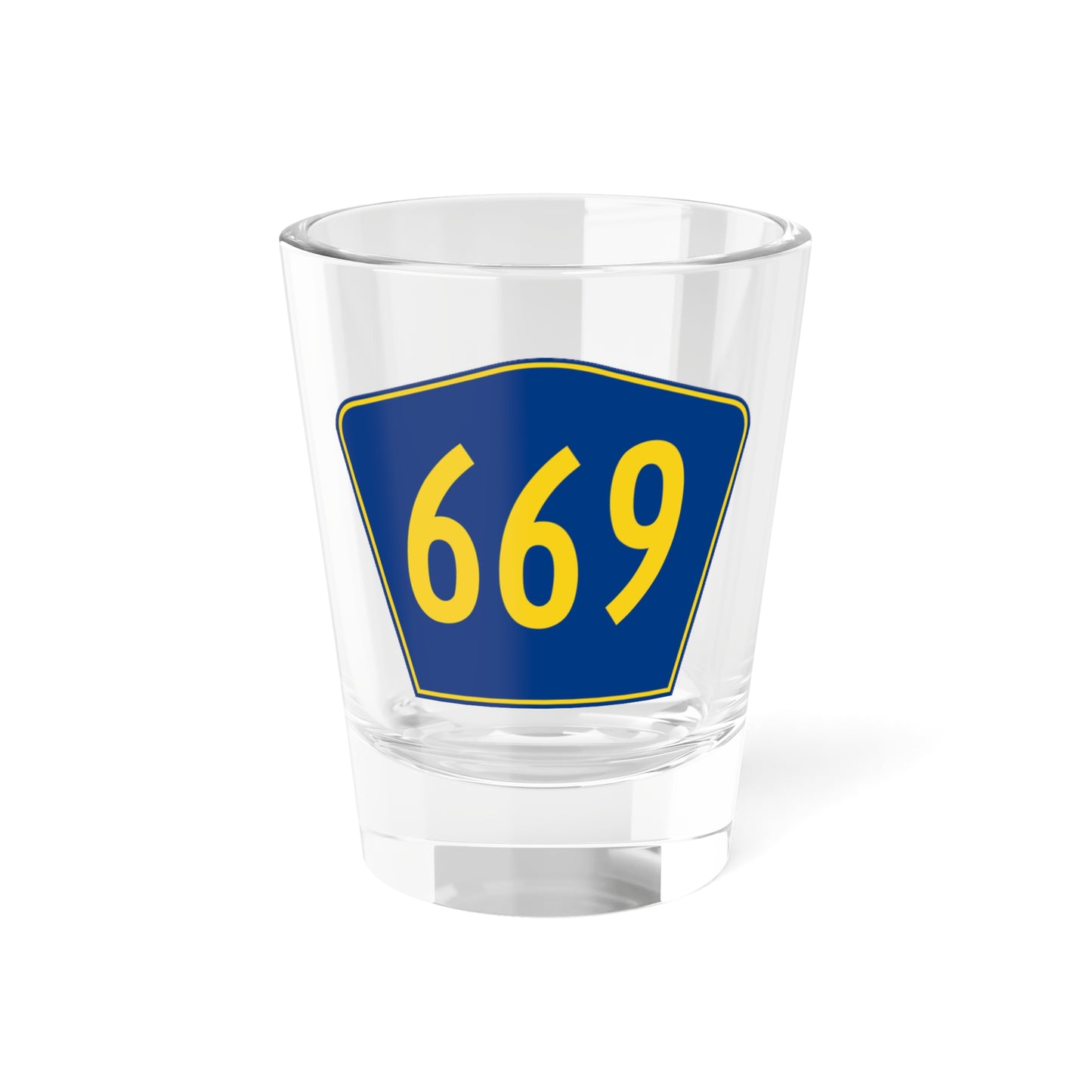 PR secondary 669 (Puerto Rico) (Road Sign) Shot Glass 1.5oz