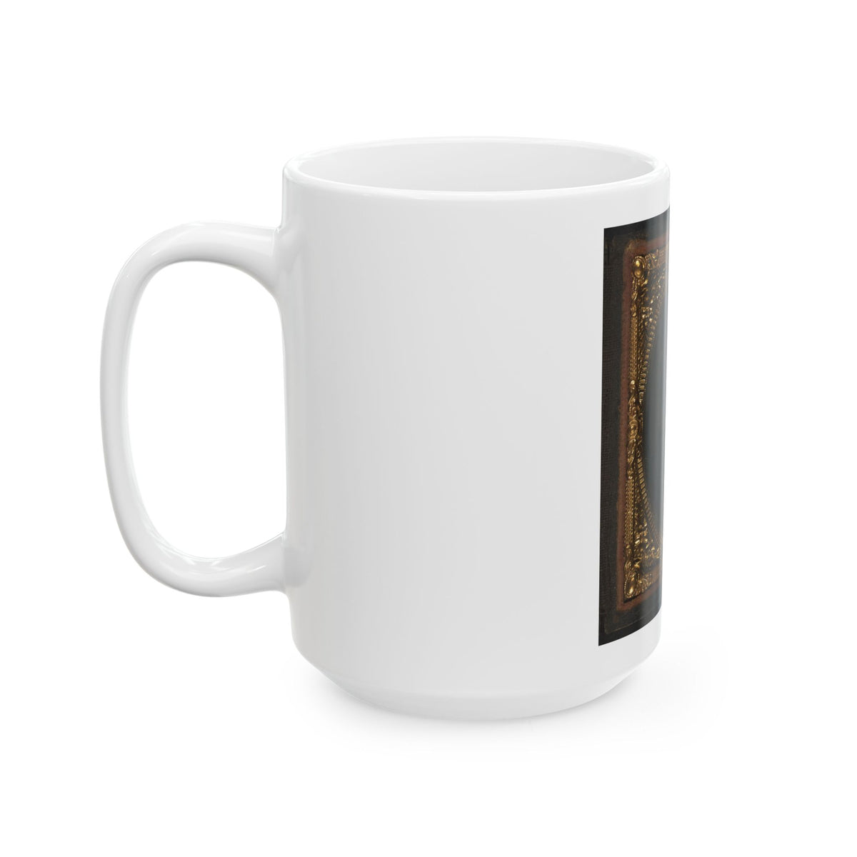 Black Soldier Seated With Pistol In Hand, Watch Chain In Pocket (U.S. Civil War) White Coffee Mug