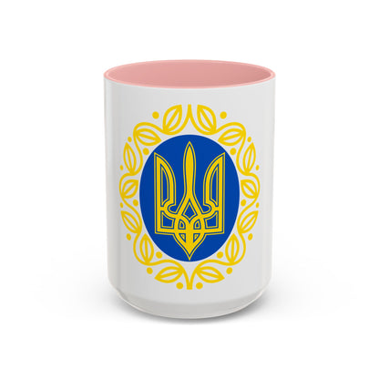 Coat of arms of Ukrainian People's Republic - Accent Coffee Mug