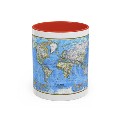 World Map (1981) (Map) Accent Coffee Mug