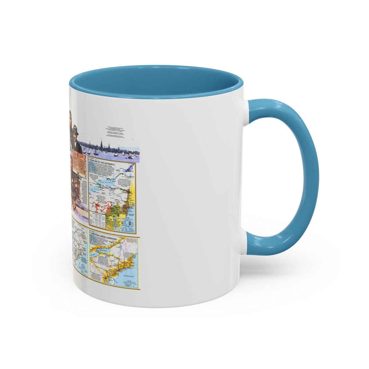 USA - Atlantic Gateways 2 (1983) (Map) Accent Coffee Mug