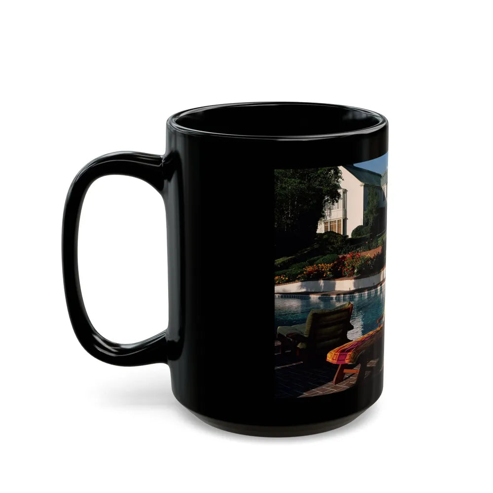 Terry Moore #416 - Unreleased Aug. '84 Playboy Photo from shoot non nude (Vintage Female Icon) Black Coffee Mug-Go Mug Yourself