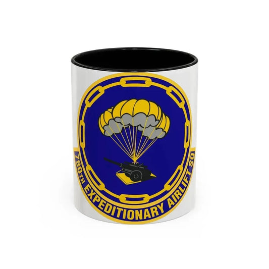 780th Expeditionary Airlift Squadron (U.S. Air Force) Accent Coffee Mug 11oz Black - Go Mug Yourself