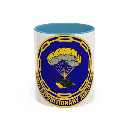 780th Expeditionary Airlift Squadron (U.S. Air Force) Accent Coffee Mug 11oz Light Blue - Go Mug Yourself