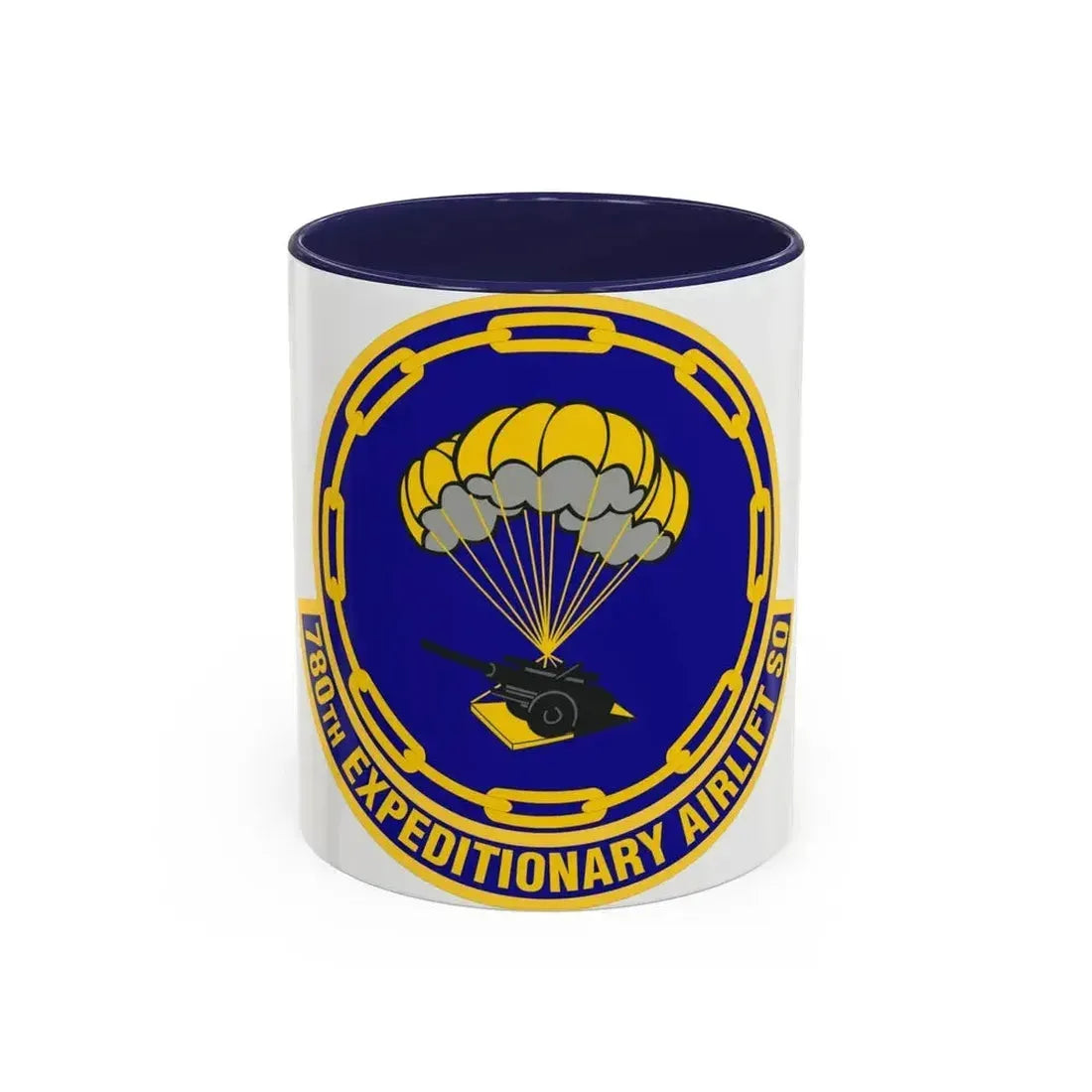 780th Expeditionary Airlift Squadron (U.S. Air Force) Accent Coffee Mug 11oz Navy - Go Mug Yourself