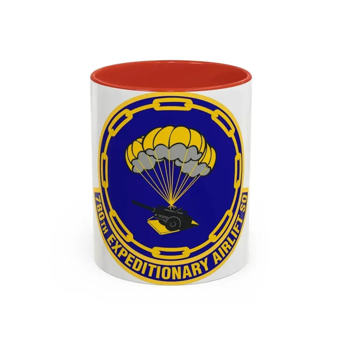 780th Expeditionary Airlift Squadron (U.S. Air Force) Accent Coffee Mug 11oz Red - Go Mug Yourself