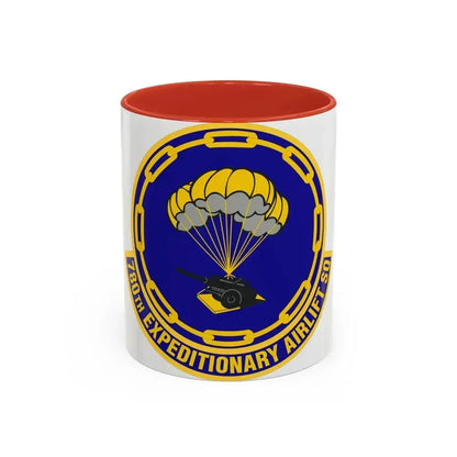 780th Expeditionary Airlift Squadron (U.S. Air Force) Accent Coffee Mug 11oz Red - Go Mug Yourself