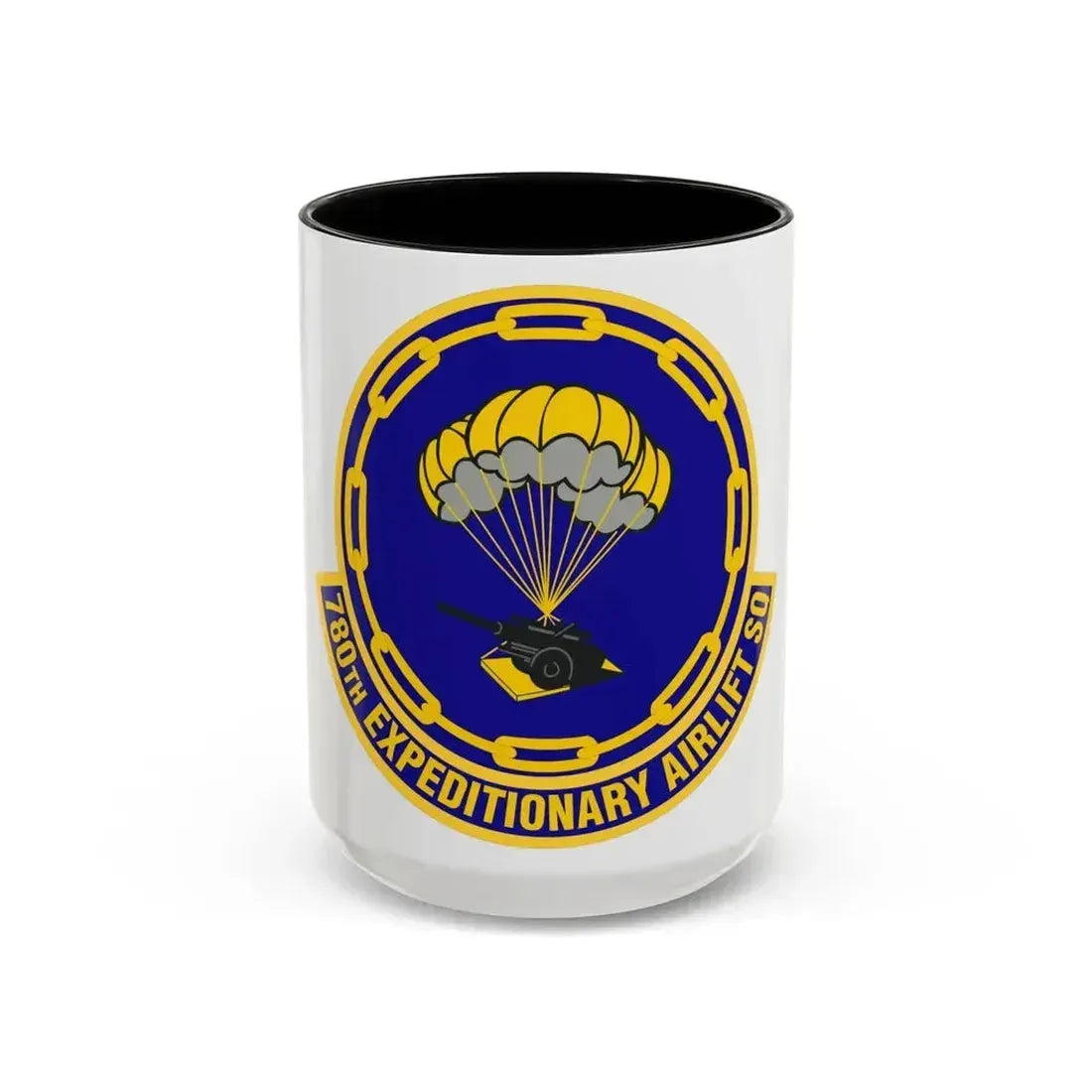 780th Expeditionary Airlift Squadron (U.S. Air Force) Accent Coffee Mug 15oz Black - Go Mug Yourself
