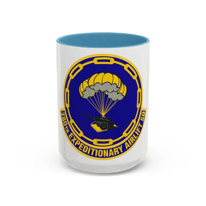 780th Expeditionary Airlift Squadron (U.S. Air Force) Accent Coffee Mug 15oz Light Blue - Go Mug Yourself