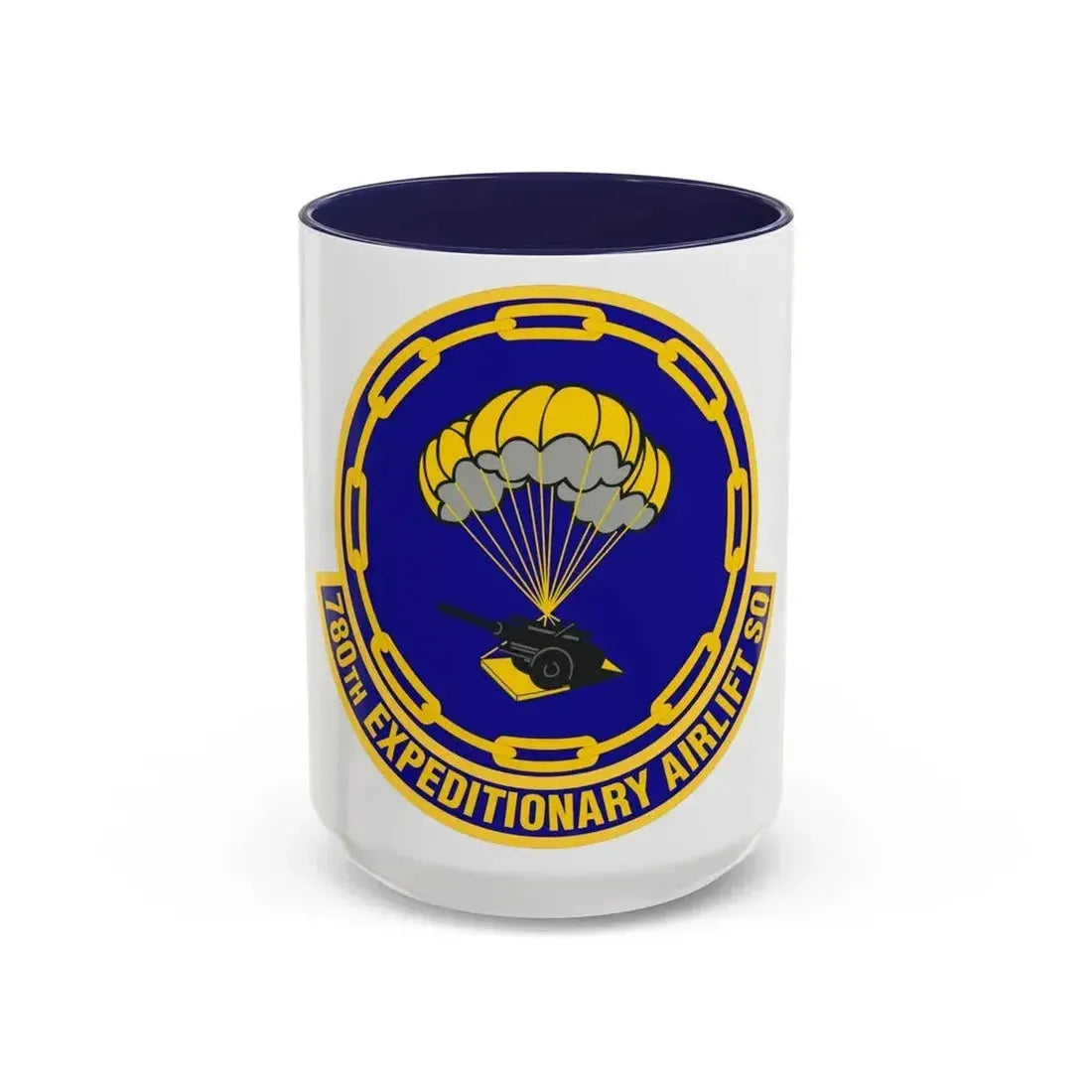 780th Expeditionary Airlift Squadron (U.S. Air Force) Accent Coffee Mug 15oz Navy - Go Mug Yourself