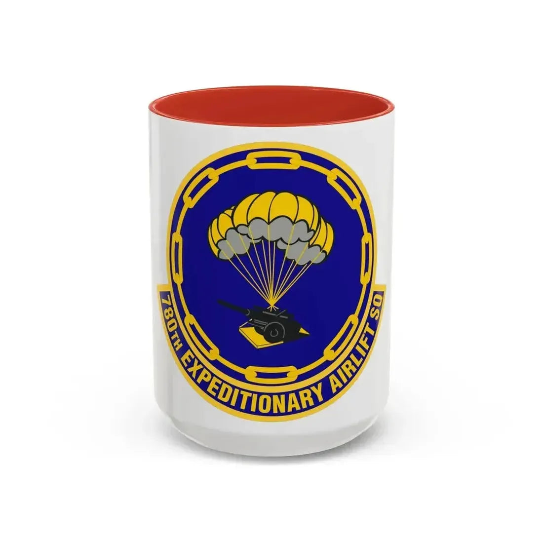 780th Expeditionary Airlift Squadron (U.S. Air Force) Accent Coffee Mug 15oz Red - Go Mug Yourself