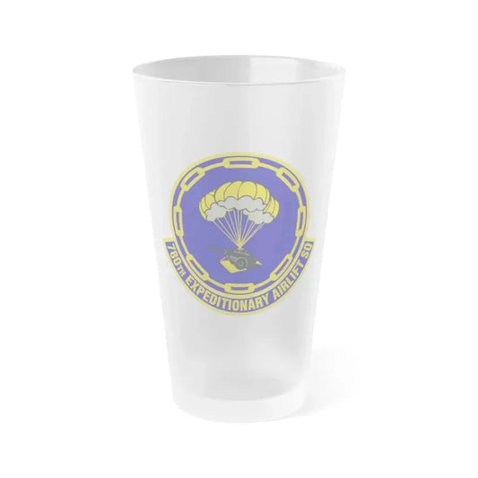 780th Expeditionary Airlift Squadron (U.S. Air Force) Frosted Pint Glass 16oz 16oz Frosted - Go Mug Yourself