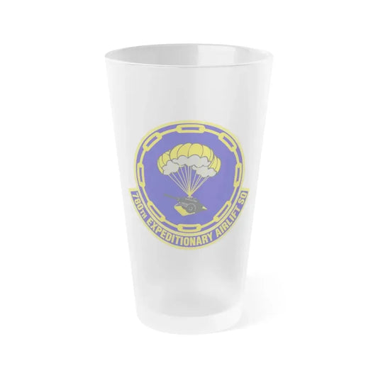 780th Expeditionary Airlift Squadron (U.S. Air Force) Frosted Pint Glass 16oz 16oz Frosted - Go Mug Yourself
