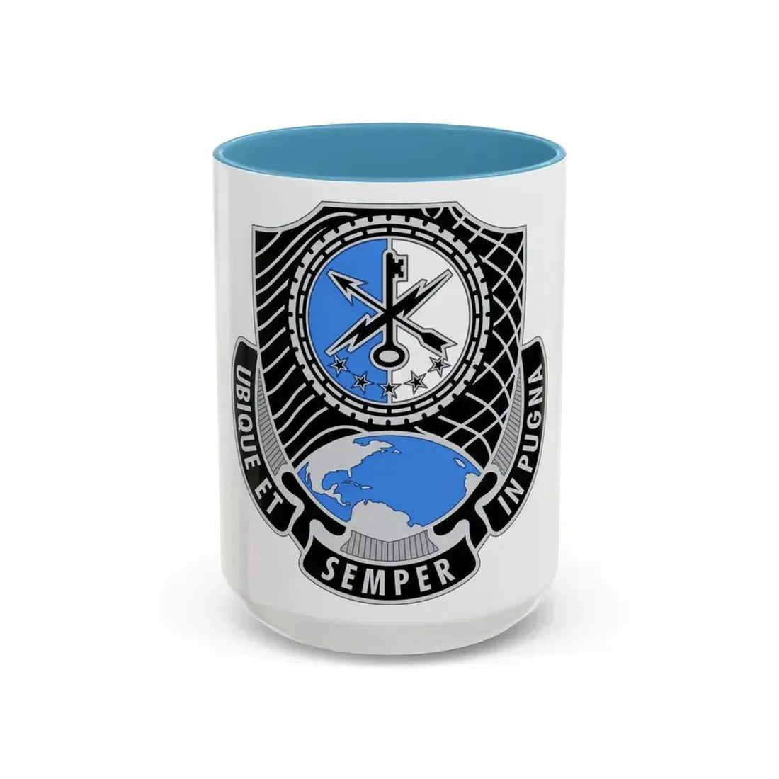 780th Military Intelligence Brigade (U.S. Army) Accent Coffee Mug 15oz Light Blue - Go Mug Yourself