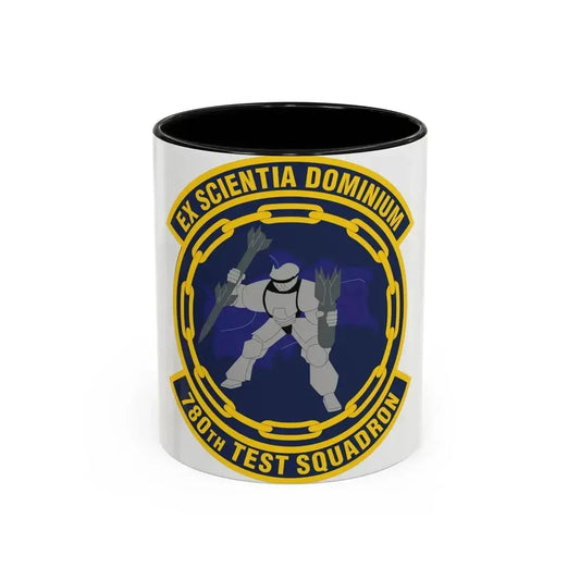 780th Test Squadron (U.S. Air Force) Accent Coffee Mug 11oz Black - Go Mug Yourself