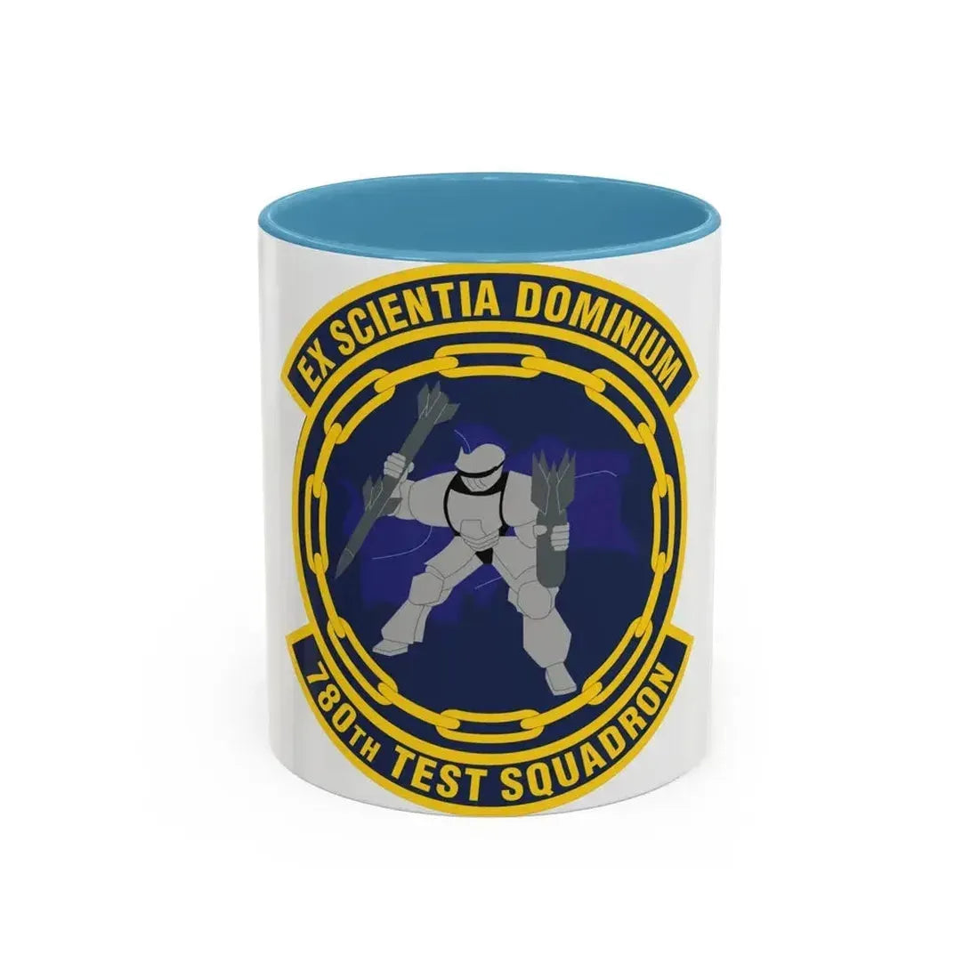 780th Test Squadron (U.S. Air Force) Accent Coffee Mug 11oz Light Blue - Go Mug Yourself