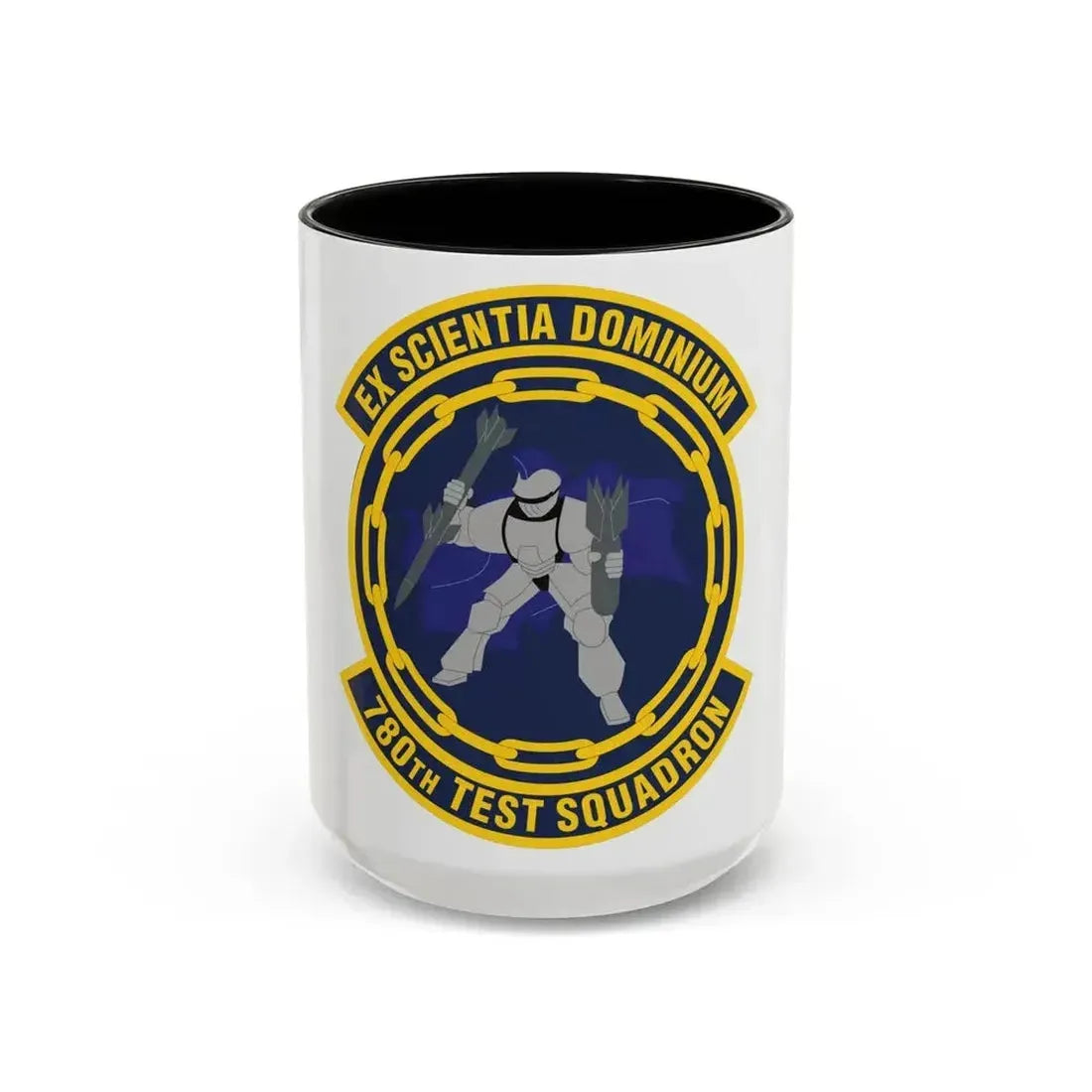 780th Test Squadron (U.S. Air Force) Accent Coffee Mug 15oz Black - Go Mug Yourself