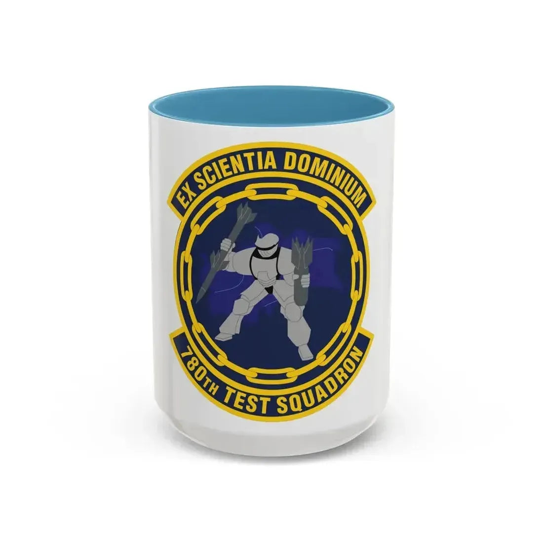 780th Test Squadron (U.S. Air Force) Accent Coffee Mug 15oz Light Blue - Go Mug Yourself