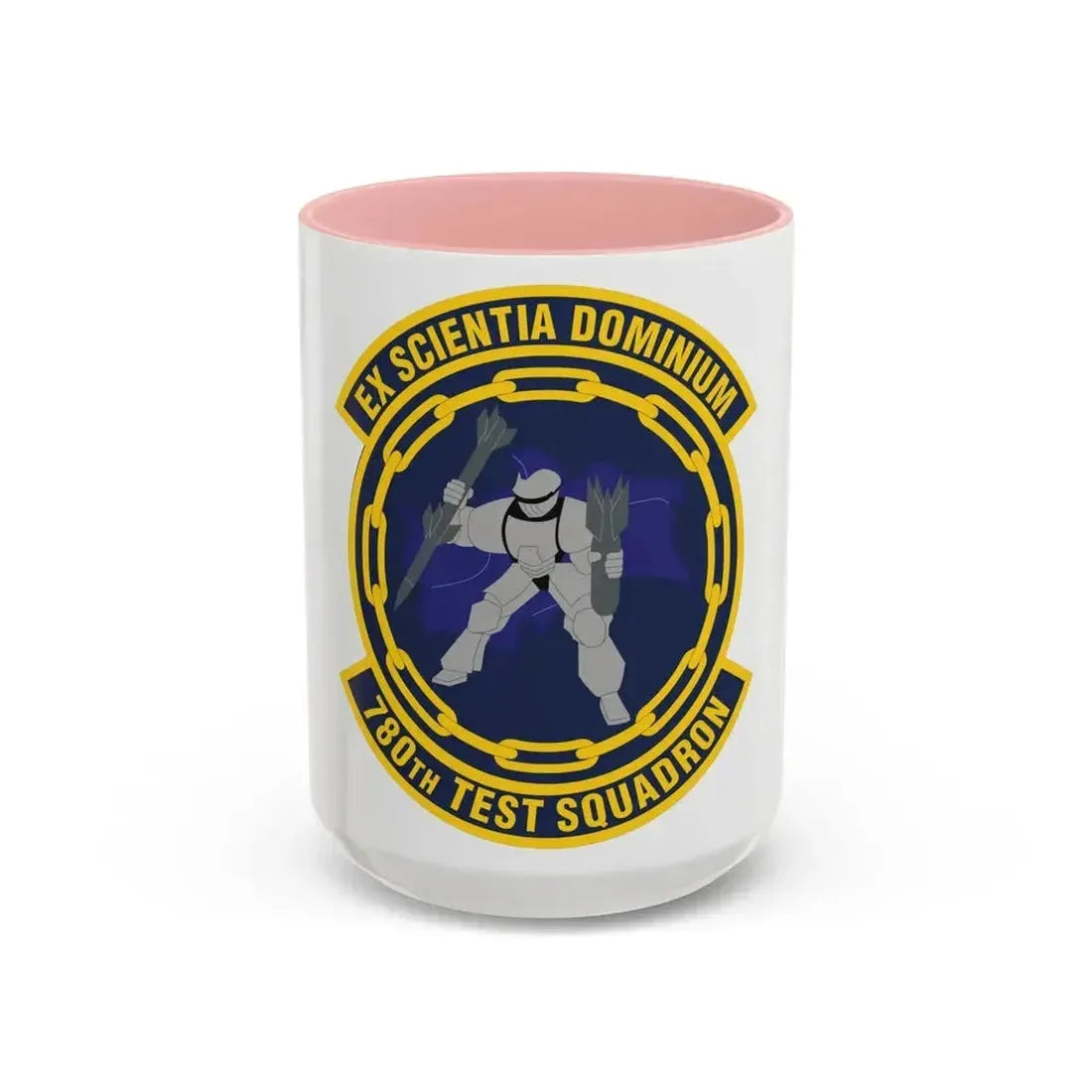 780th Test Squadron (U.S. Air Force) Accent Coffee Mug 15oz Pink - Go Mug Yourself