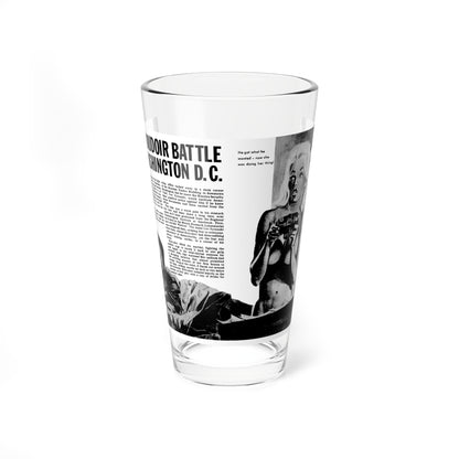 The Boudoir Battle Of Washington D. C., Man's Combat, December 1969 (Magazine Illustration) Pint Glass 16oz