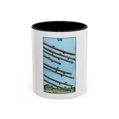 The 8 of Wands (Tarot Card) Accent Coffee Mug