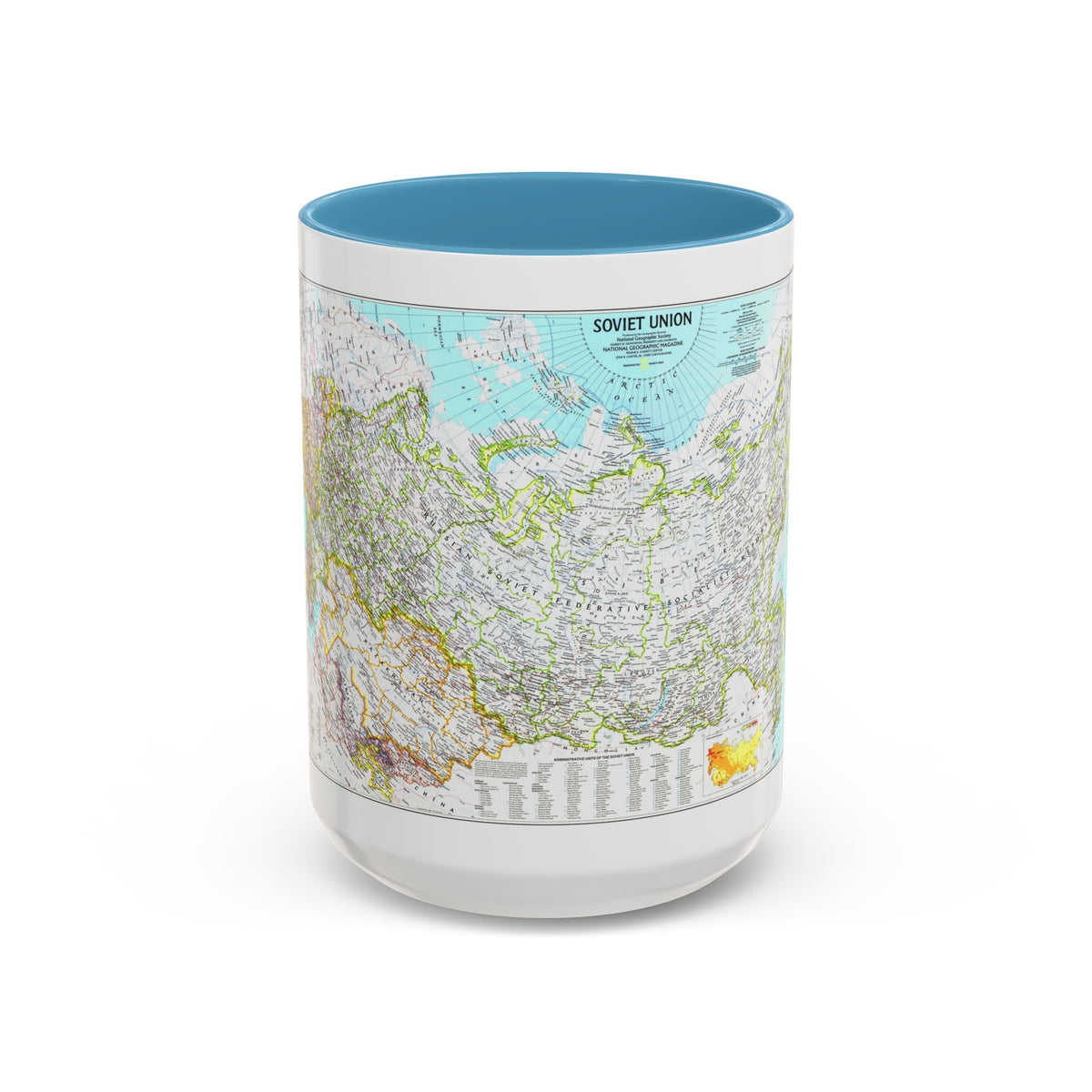Russia - Soviet Union 1 (1990) (Map) Accent Coffee Mug