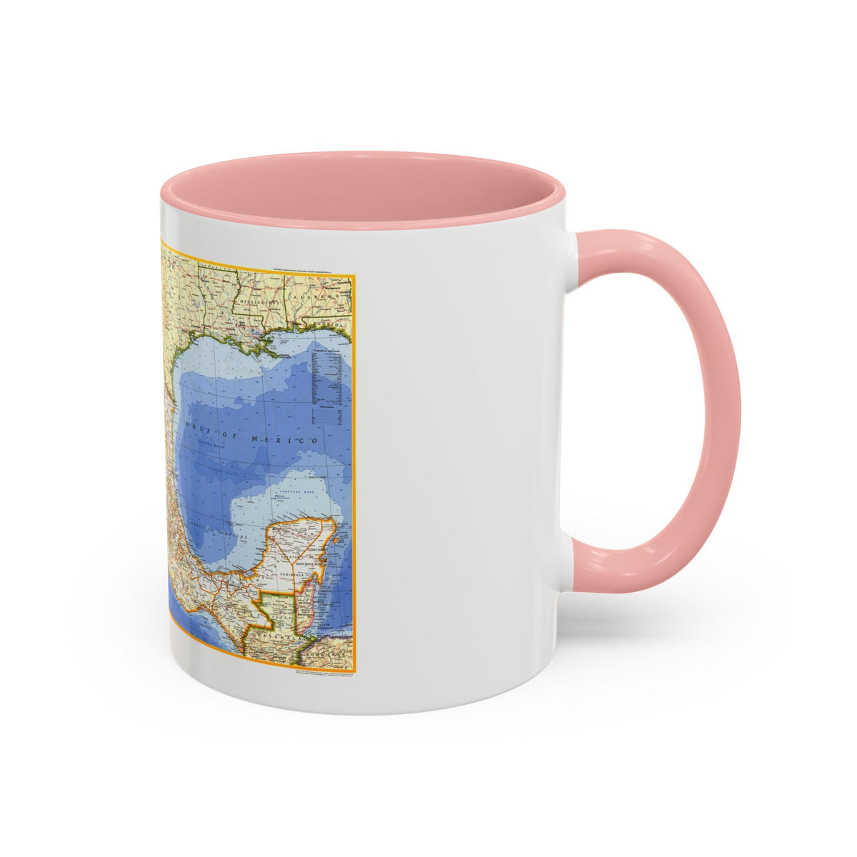 Central America - Mexico (1973) (Map) Accent Coffee Mug