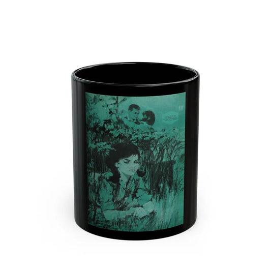 By The Poplars, Woman's Day, July 1965 - Black Coffee Mug-11oz-Go Mug Yourself