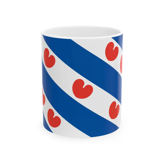 Flag of Friesland Netherlands - White Coffee Mug-11oz-Go Mug Yourself