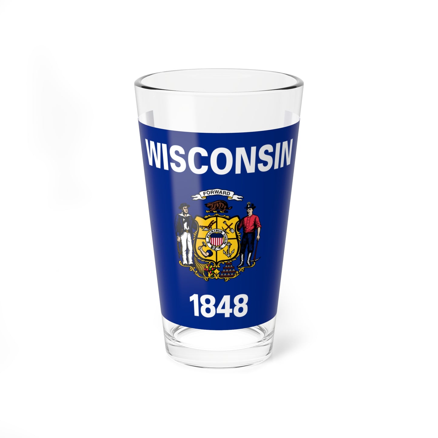 Flag of Wisconsin 3-2 (United States) Pint Glass 16oz