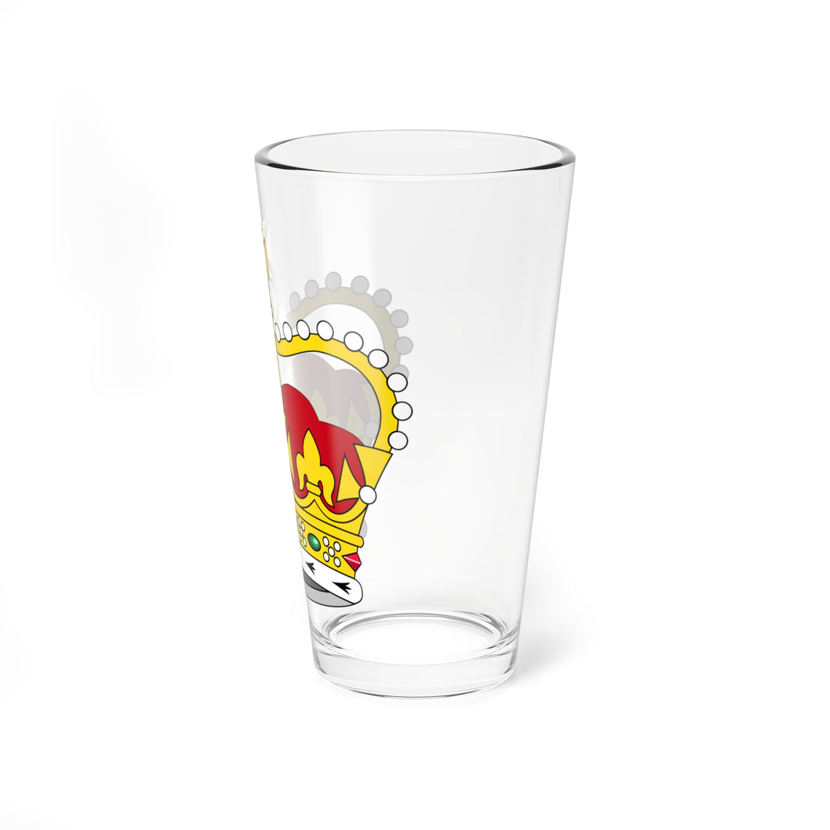 St Edwards Crown plain 3D (United Kingdom) (Military Rank) Pint Glass 16oz