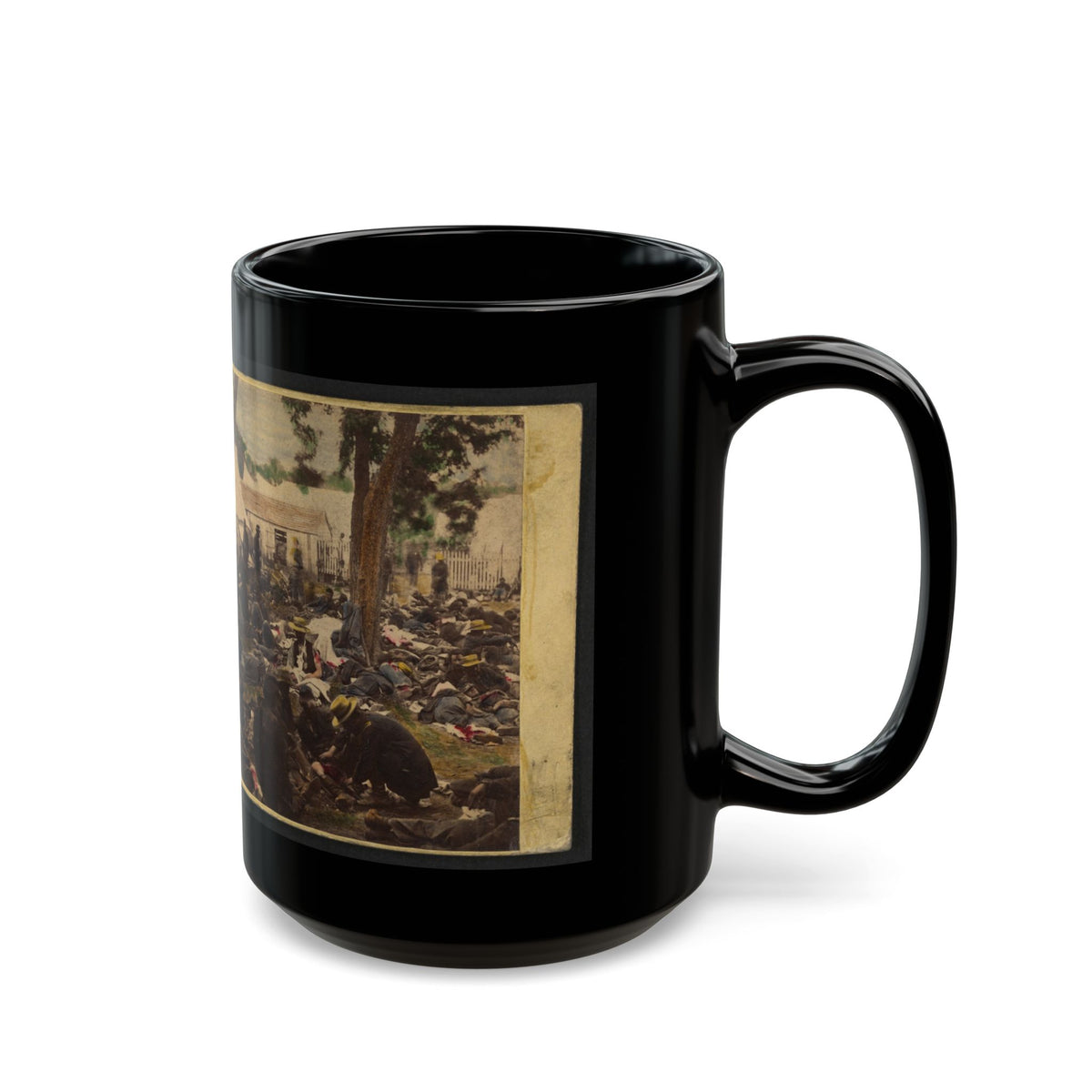 Tending Wounded Union Soldiers At Savage's Station, Virginia, During The Peninsular Campaign (U.S. Civil War) Black Coffee Mug