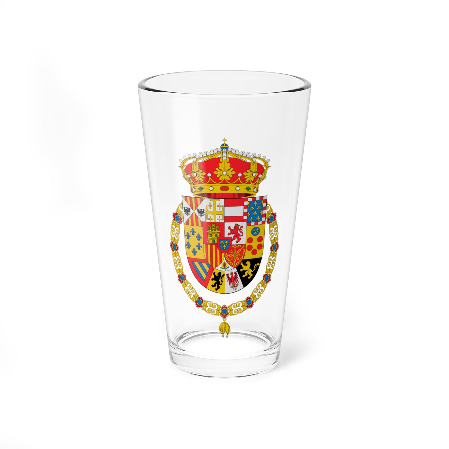 Escudo de Armas de Juan de Borbón (Spain) (Coat of Arms) Pint Glass 16oz