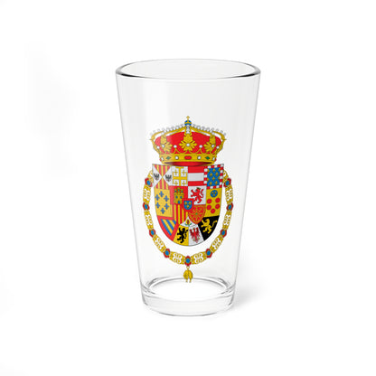 Escudo de Armas de Juan de Borbón (Spain) (Coat of Arms) Pint Glass 16oz